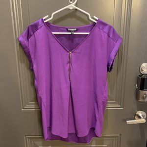 Express purple zip up top, size medium